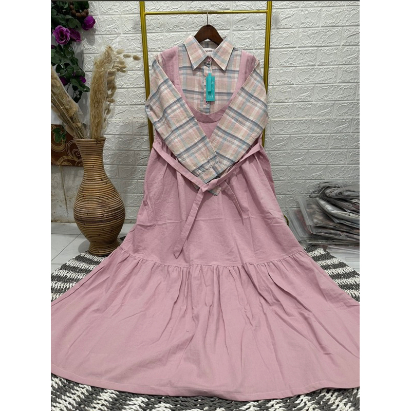 Gamis DNS triset katun premium