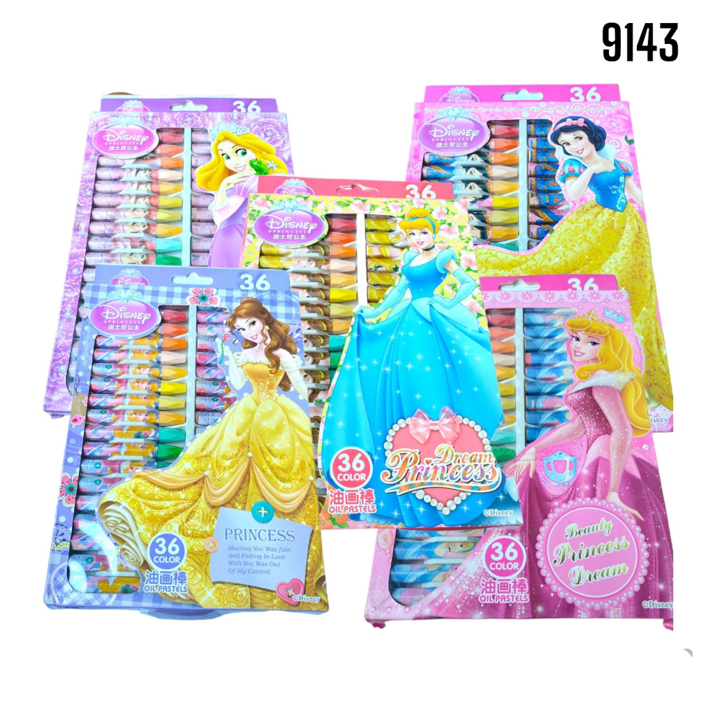 OBRAL Crayon Oil Pastel  Impor Karakter Princess  Krayon  Minyak Alat Mewarnai Anak Sekolah Fancy