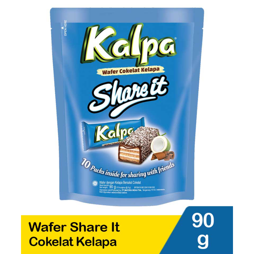 

Kalpa Wafer Share It Cokelat Kelapa 90G/ Kalpa Wafer Coklat @12/box