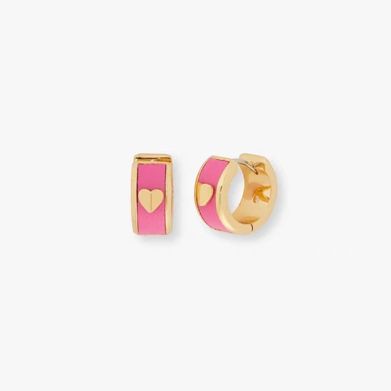 Ready Anting Kate Spade hoop earrings pink black daily