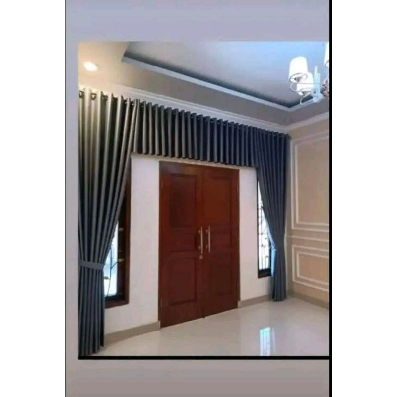 Gorden Pintu Poni Blackout 1 Set Panjang 3 meter Tirai jendela tinggi 2.5 meter hordeng blackout imp