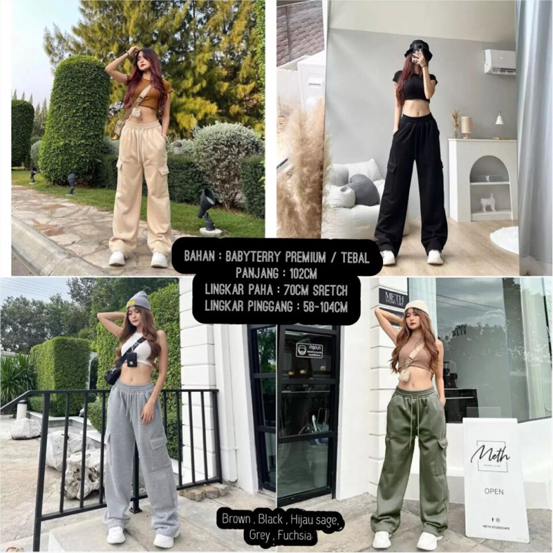 Celana Cargo / Celana cargo Angel / Celana Cargo Panjang Wanita / Celana Korea Style / HIGH QUALITY 