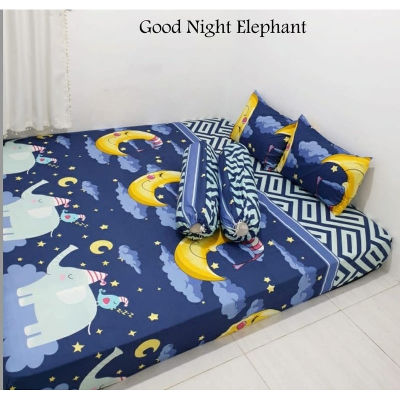 sprei FULL KARET KELILING good night elephant