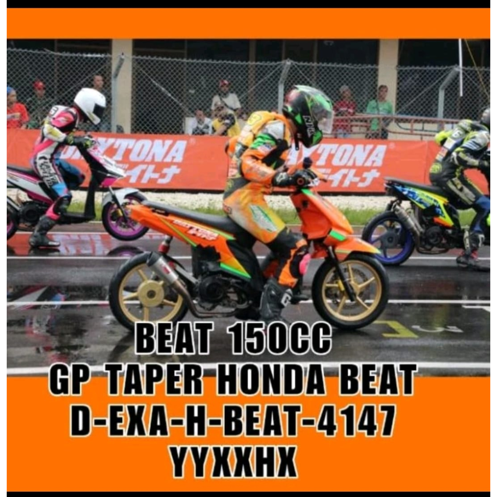 KNALPOT DAYTONA GP TAPER HONDA BEAT 150CC RACING