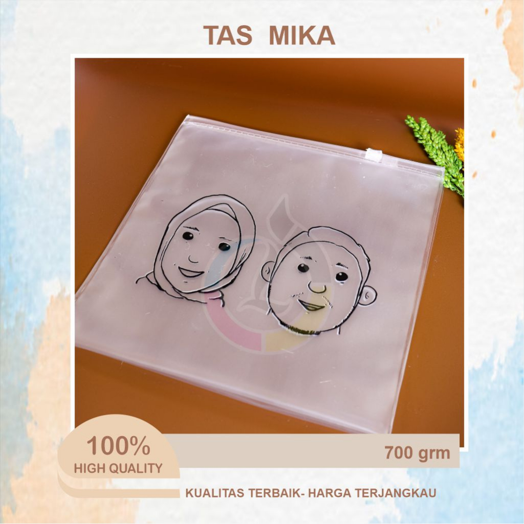 tas tenteng mika transparan/tas mika custom/tas mika bening/bag mika