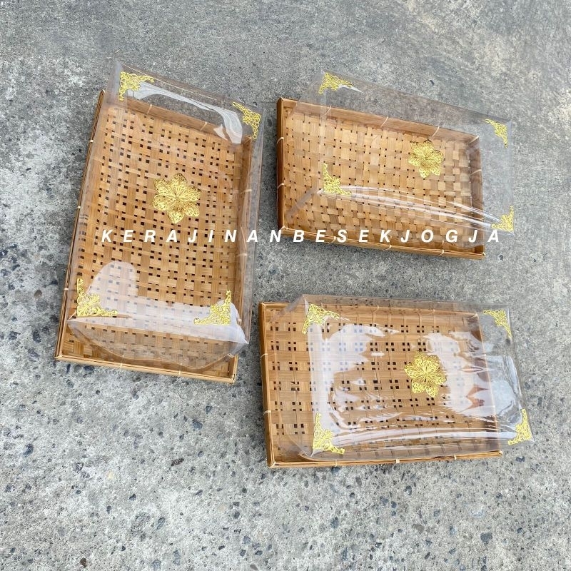 PIRING HANTARAN MAKANAN MIKA ORNAMEN / piring bambu piring murah hantaran murah jogja besek jogja