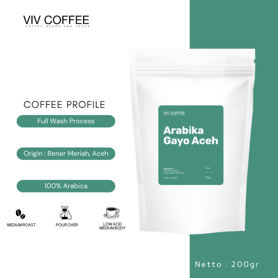 

Kopi Arabika Aceh Gayo Bubuk Biji 200gr