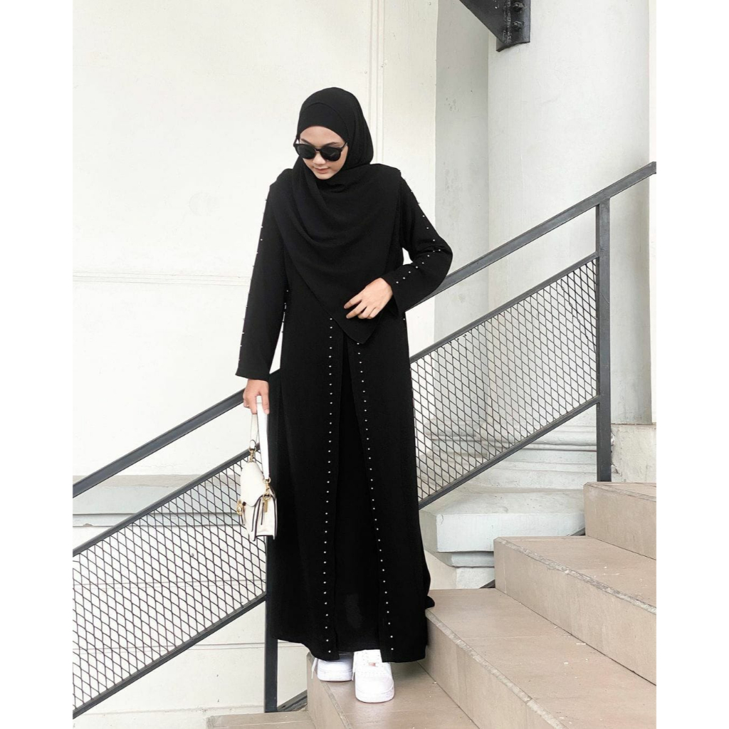 murah abaya yasmin sifon 150-promo dadakan-fashion muslim-abaya syari jumbo xxl-gamis kekinian-gamis