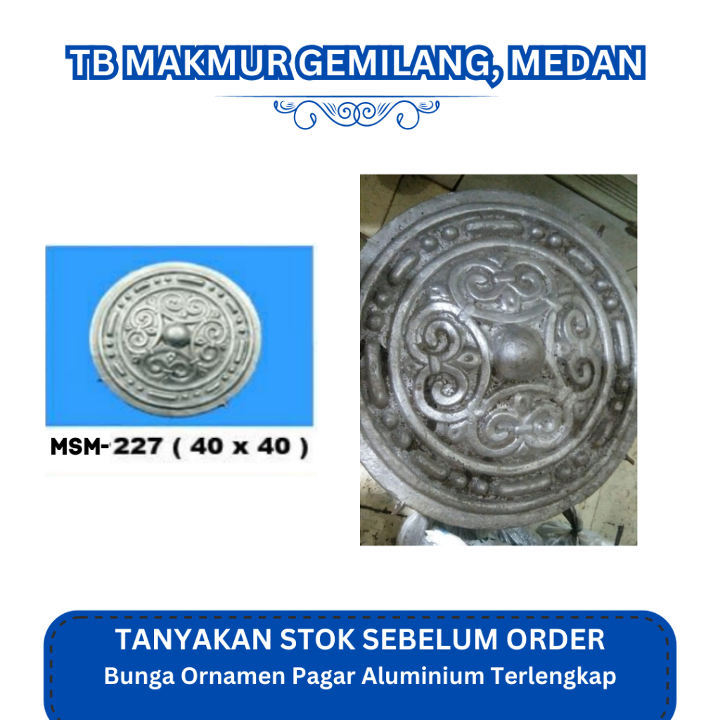 Ornamen/Bunga Pagar Aluminium 227