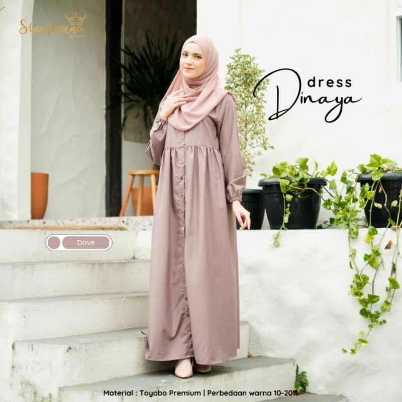 DINAYA DRESS BY SHAQUEENA/GAMIS TOYOBO PREMIUM