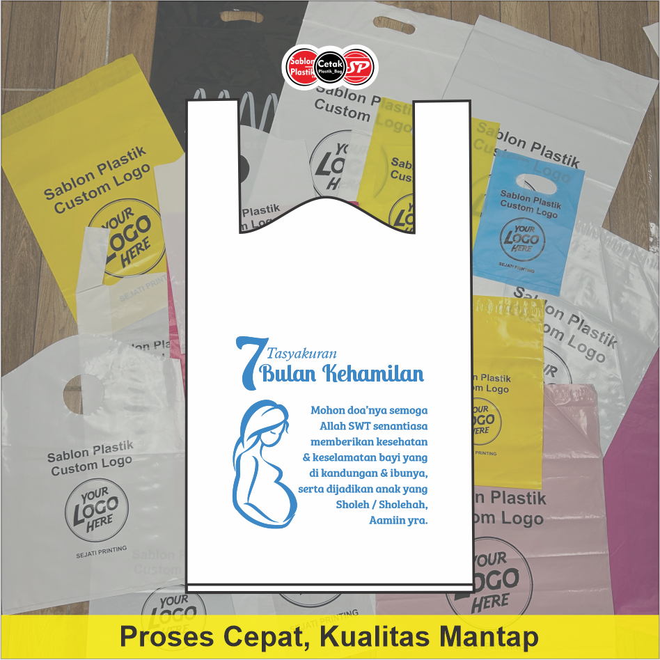 

(Isi 25 pcs) Kantong Plastik Tasyakuran 7 Bulan / 4 Bulan - Kresek Syukuran