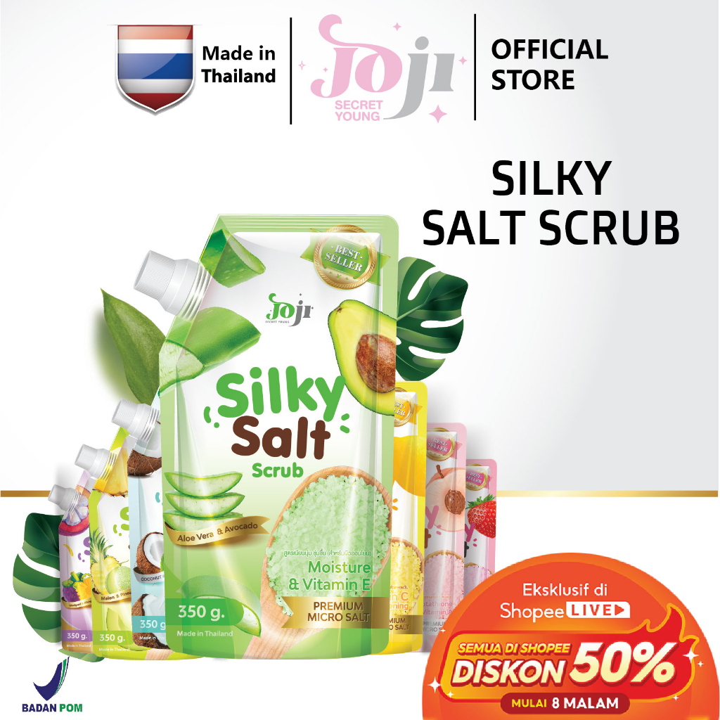 JOJI Secret Young Silky Salt Scrub / Lulur Badan / Garam Pemutih Badan / Scrub / Whitening 350g
