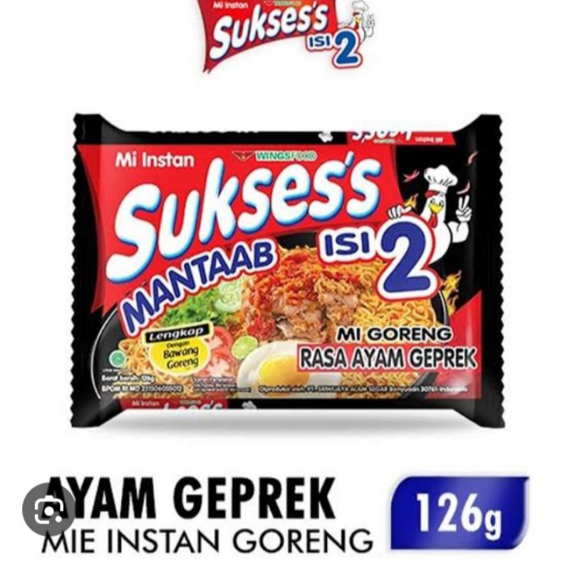 

Mie sukses isi 2 rasa ayam geprek
