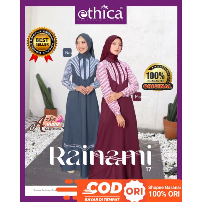 GAMIS ETHICA RAINAMI 17 TERBARU ORIGINAL / BAJU GAMIS   TERBARU 2025 / GAMIS SIMPLE ELEGAN / GAMIS M