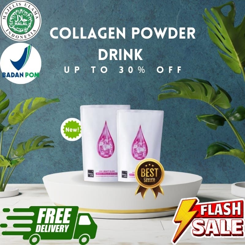 COLLAGEN POWDER DRINK Beaudelab Suplemen Pencerah Kulit ORI BPOM