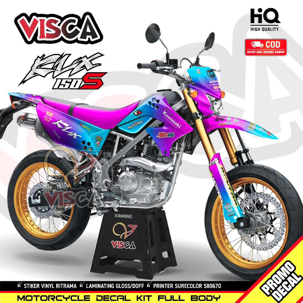 Decal Klx S 150 Lama Dekal Klx 150 Lama Stiker Klx 150 Lama Full Body Decal Klx Lama Hologram BUNGLO