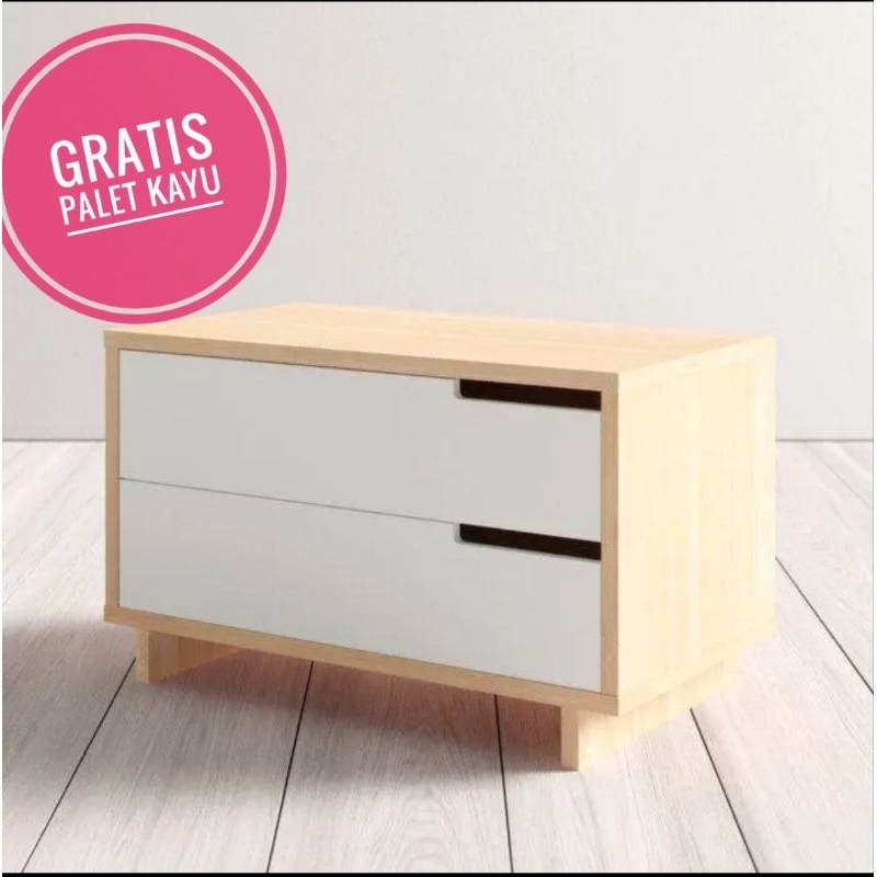 nakas minimalis laci 2 meja kamar