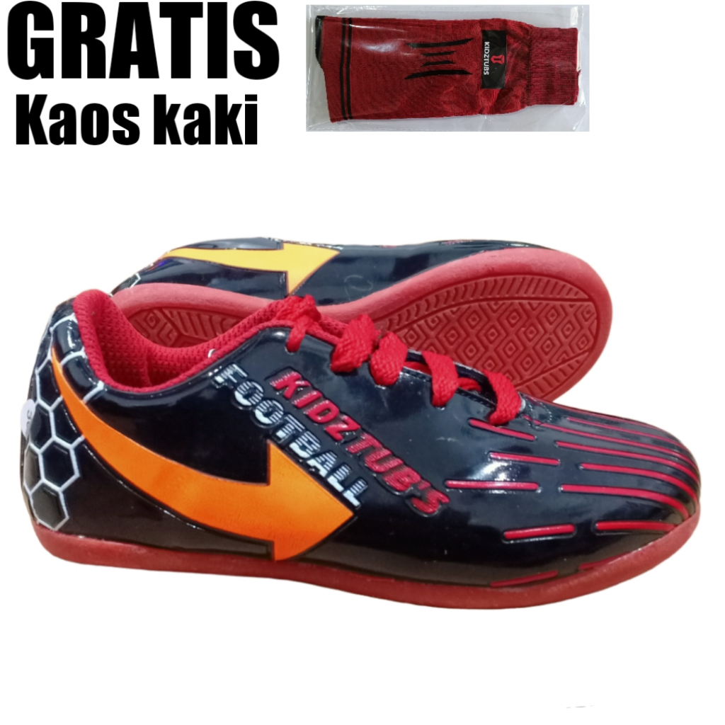 KIDZTUBS Sepatu Futsal Anak Laki Laki Perempuan Cowok Cewek Tanggung Kecil Umur Usia PAUD TK SD SMP 
