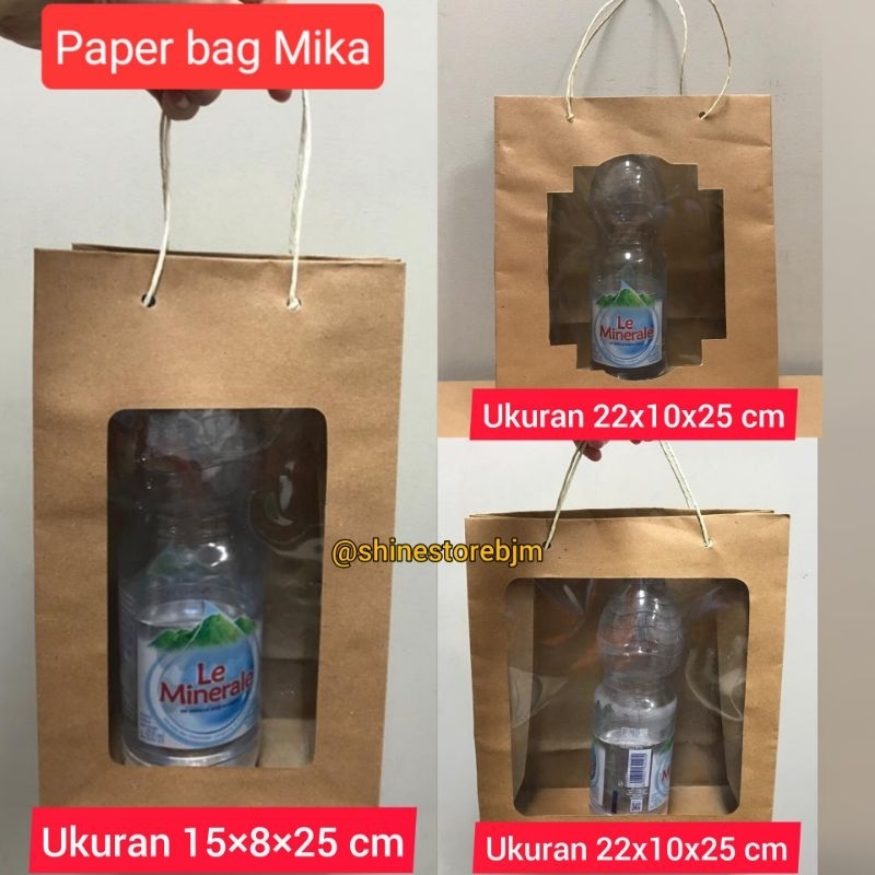 

Tas Mika Hampers buat Hadiah Paperbag Coklat Transparant