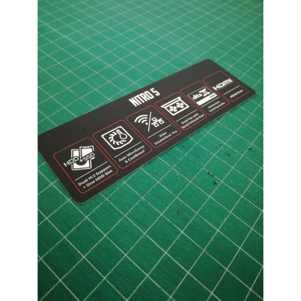 Stiker Spesifikasi Acer Nitro