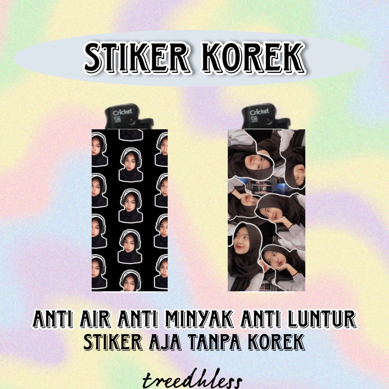 Stiker untuk Korek Cricket Bara Magnet // Stiker korek Anti Air Anti luntur