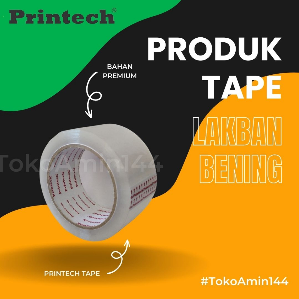 

Solasi Lakban Bening Besar Printech 48 mm x 100 yard Transparant | Lakbar Murah | Lakban Kuat