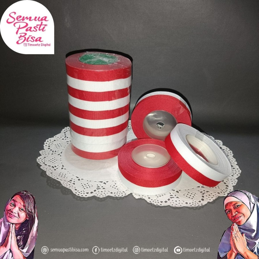 

Pita Merah Putih 4cm / Pita Kain Merah Putih/Hiasan 17 Agustusan / Pita Kain / Ikat Kepala
