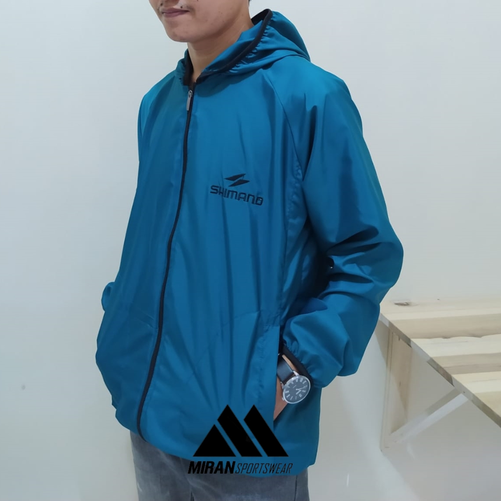 Jaket Olahraga Wanita Pria Parasut Ukuran XXXL Jumbo Big Size LD 120 125 Jaket Sport Saku Resleting