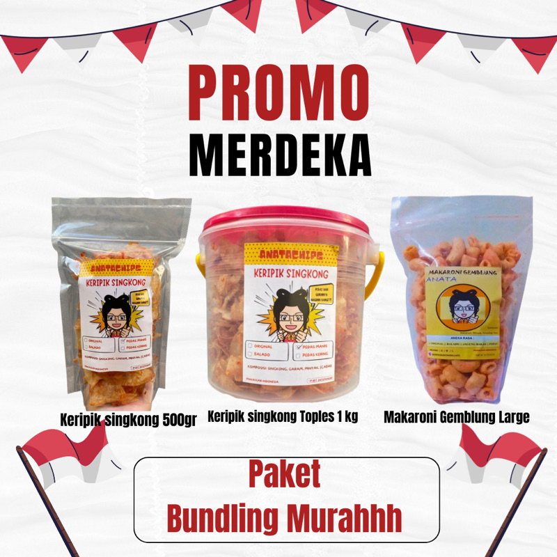 

{Bundling Murah} keripik Singkong dan Makaroni gemblung