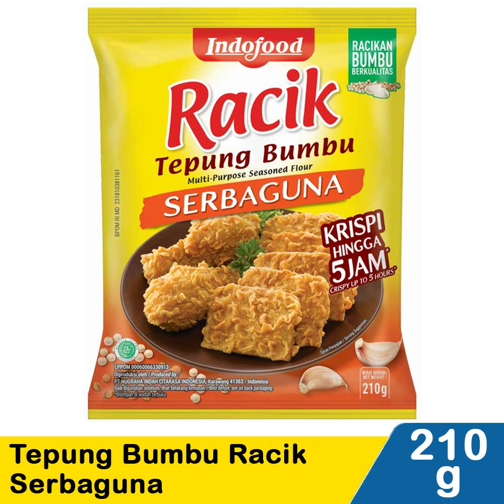 

Indofood Racik Tepung Bumbu Serbaguna / Ayam Krispi / Bakwan 210gr