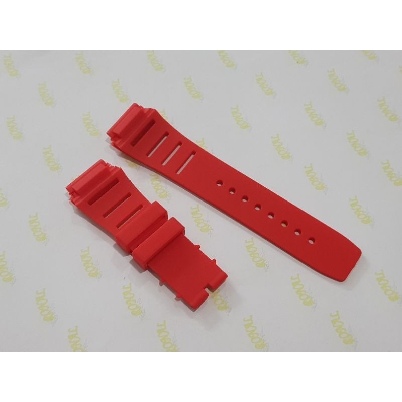 STRAP|TALI MERAH JAM RICH ARD MILLE RM SPRING BARS ALL LOGO DI JAMIN PAS PREMIUM QUALITY
