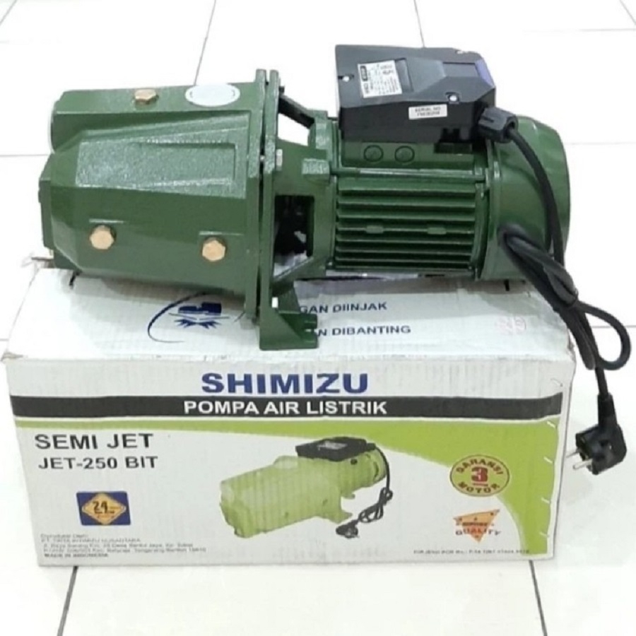 Pompa Air Shimizu Semi Jet Pump JET 250 BIT 250W 250 Watt Mesin Pompa Air Sumur Dangkal