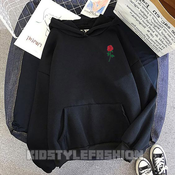 JAKET HOODIE DEWASA BUNGA MAWAR ROSE PRIA & WANITA / HOODIE DEWASA BUNGA ROSE
