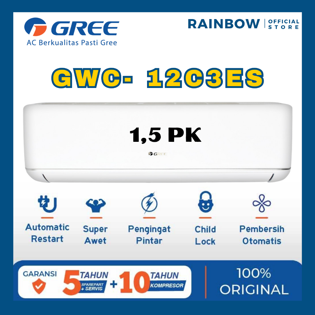 AC GREE 1,5 PK LOW WATT GWC-12C3ES