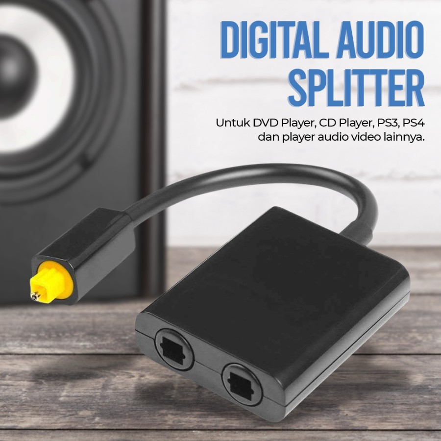 Digital Audio Splitter Optical Toslink SPDIF 2 way