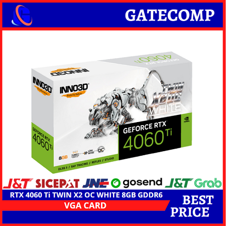 INNO3D GEFORCE RTX4060 Ti TWIN X2 OC WHITE 8GB GDDR6 / RTX 4060 Ti