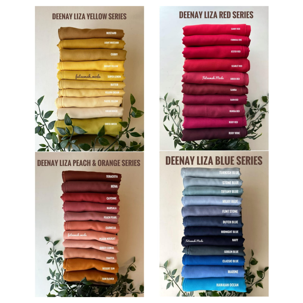 PART III DEENAY LIZA POLOS MATTE GOLD JAHIT TEPI LIZA POLOS YELLOW, RED, ORANGE PEACH, BLUE SERIES