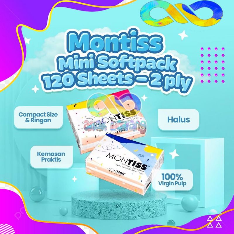 Tisu Tissue MONTISS Softpack 120 Sheets