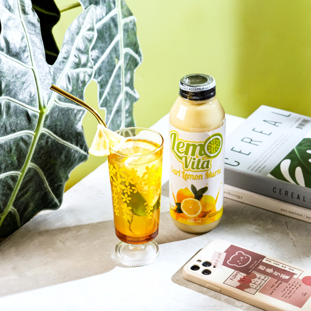 	 BPOM 500ml Lemovita Fresh Sari Lemon Jus Lemon Murni 100% Jus Halal Alami	