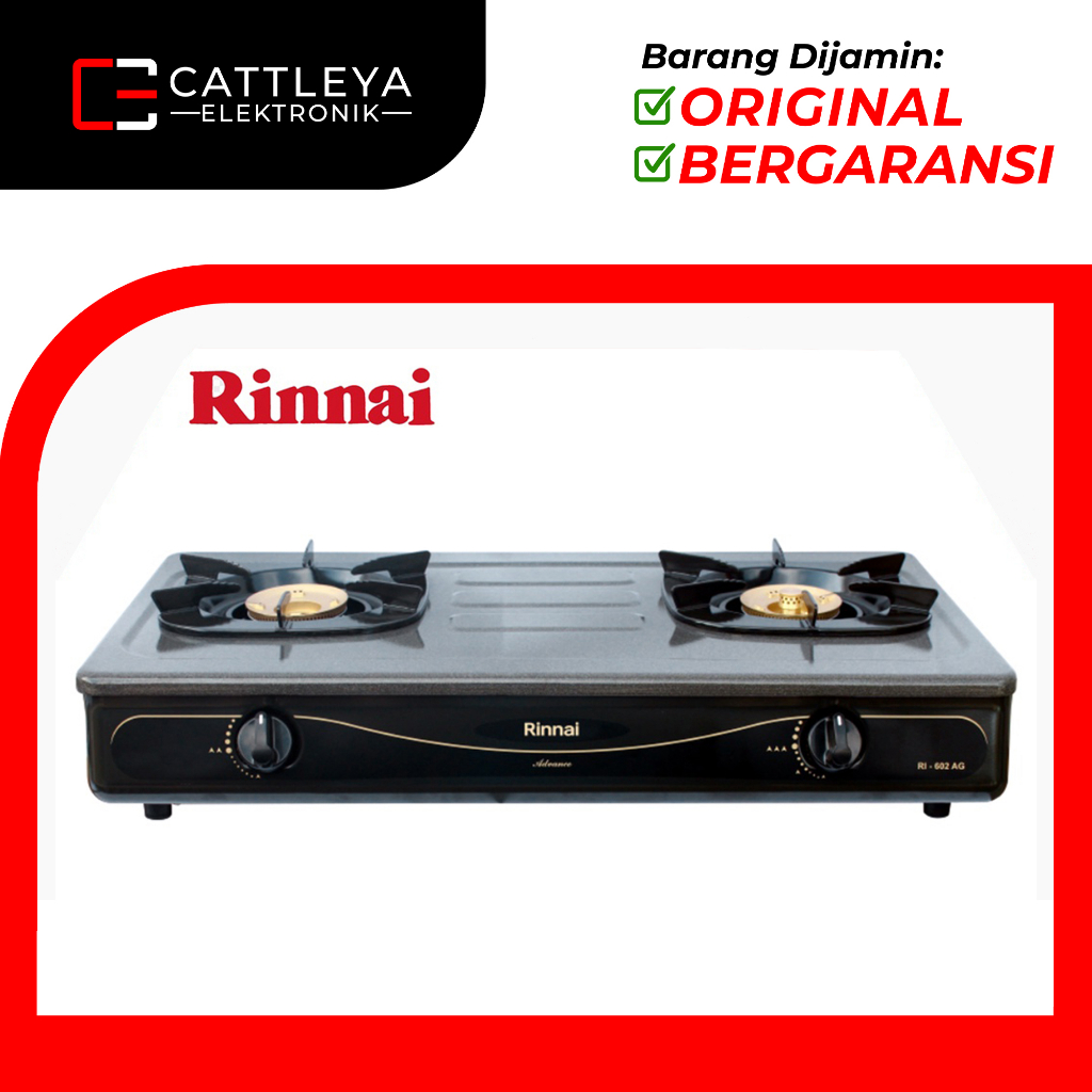 [COD] RINNAI KOMPOR RI 602AG / RI-602AG / RI 602 AG / RI602 AG (2 TUNGKU) GARANSI RESMI