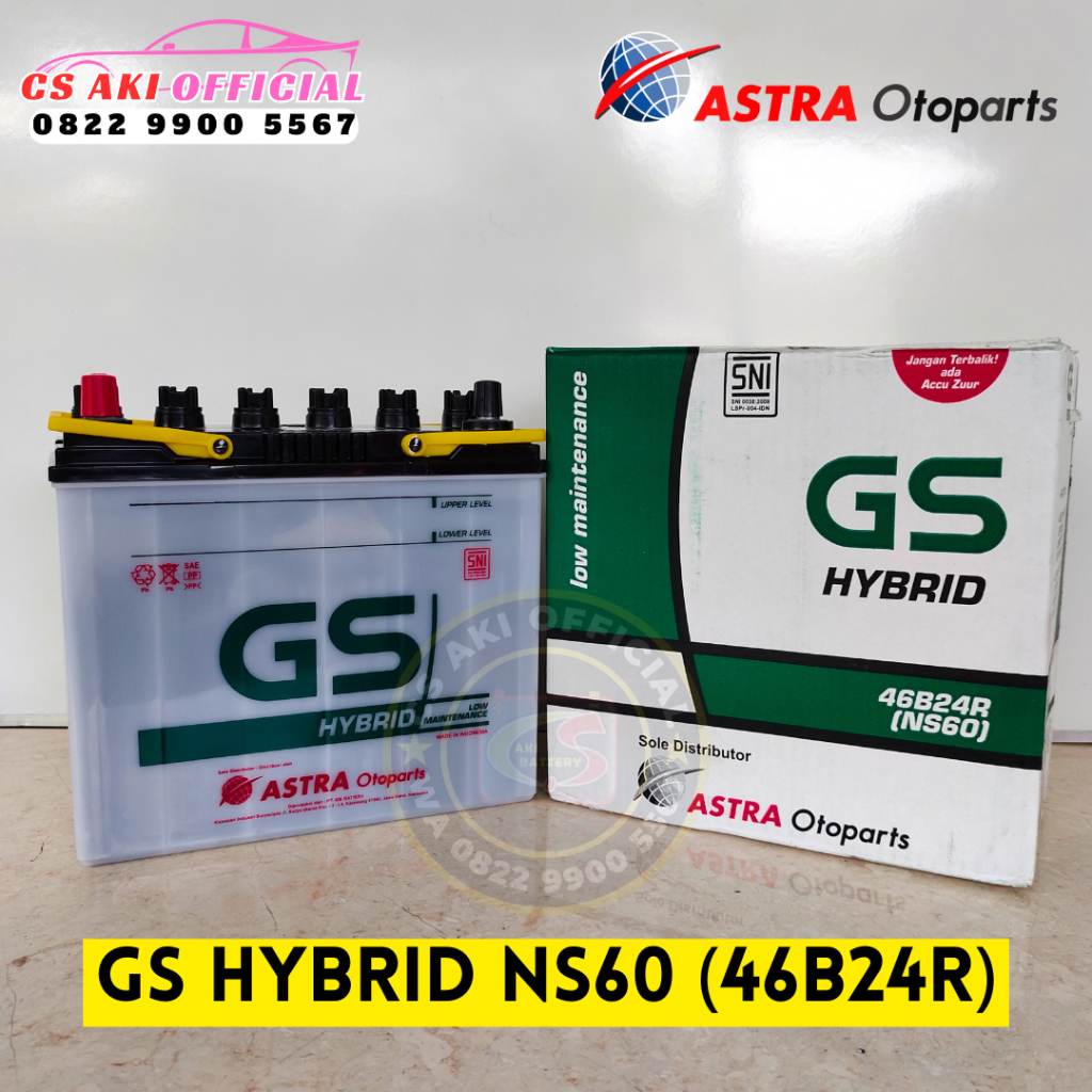 Aki Mobil Gs Astra Hybrid NS60 (46B24R)