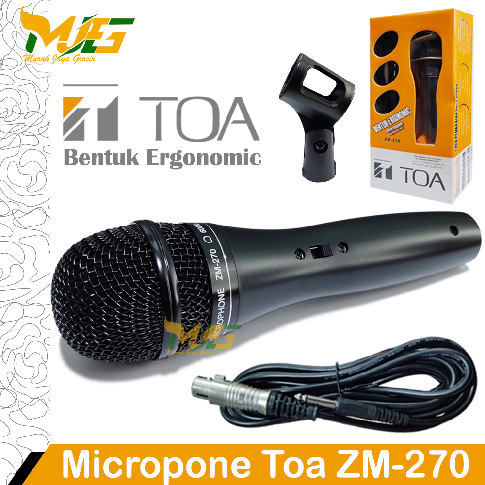 Mic TOA ZM-270 Mikrofon Cable / Mikropon Kabel Karaoke Mik Bagus Asli Bergaransi