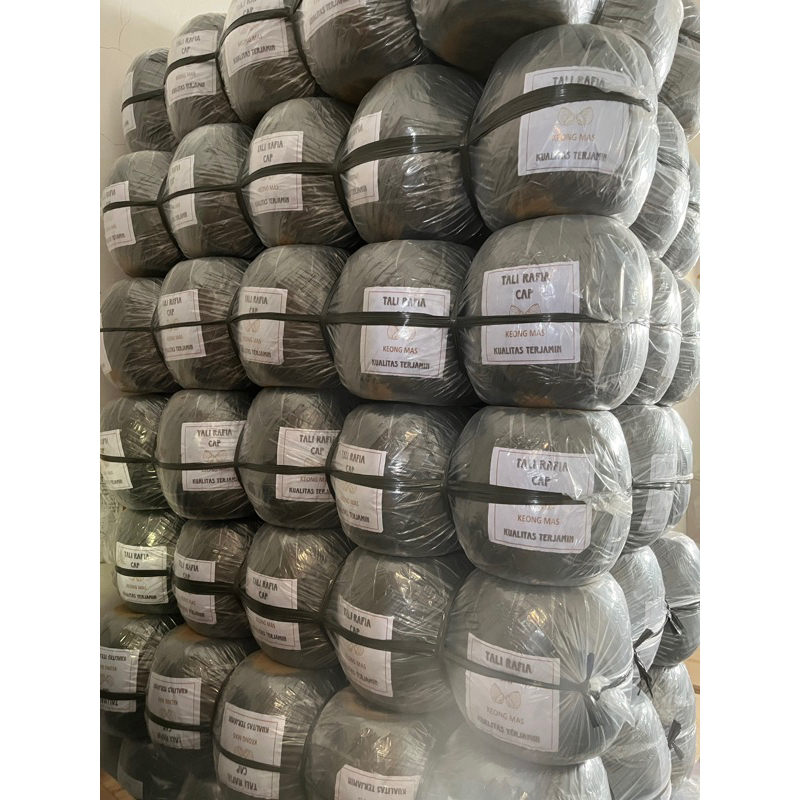 

Tali Rafia Isi Full 1 Kg Rapia Hitam/ Tali Plastik