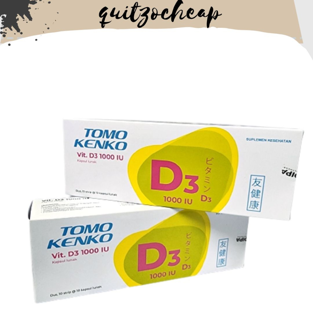 READY STOCK||VITAMIN TOMO KENKO D3 1000 IU|Tomo Kenko Vitamin D3 1000 IU Kemasan Strip