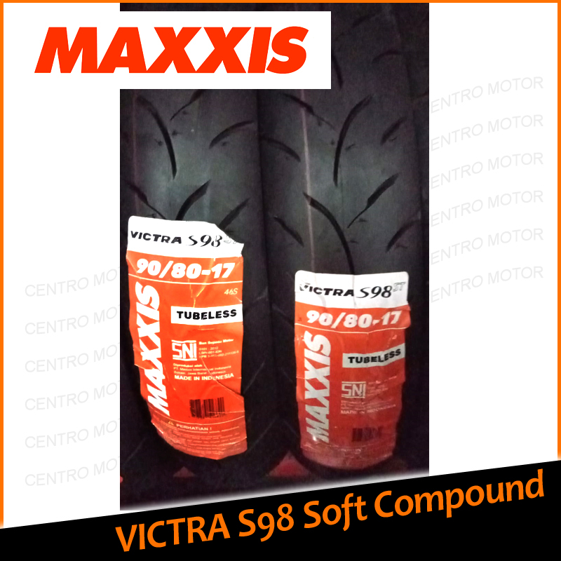 MAXXIS VICTRA 90/80-17.Paket 2 ban tubeless Soft Compound