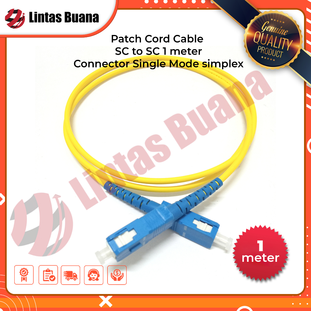 Patch Cord Cable  SC to SC 1M Connector Single Mode simplex