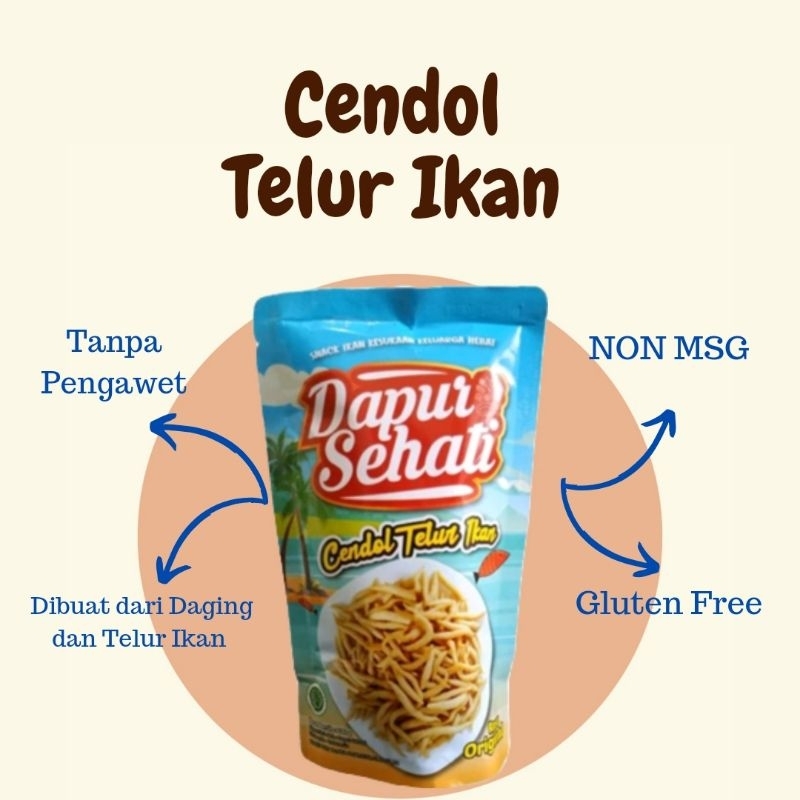 

CENDOL TELUR IKAN DAPUR SEHATI CAMILAN SEHAT NON MSG GLUTEN FREE MPASI