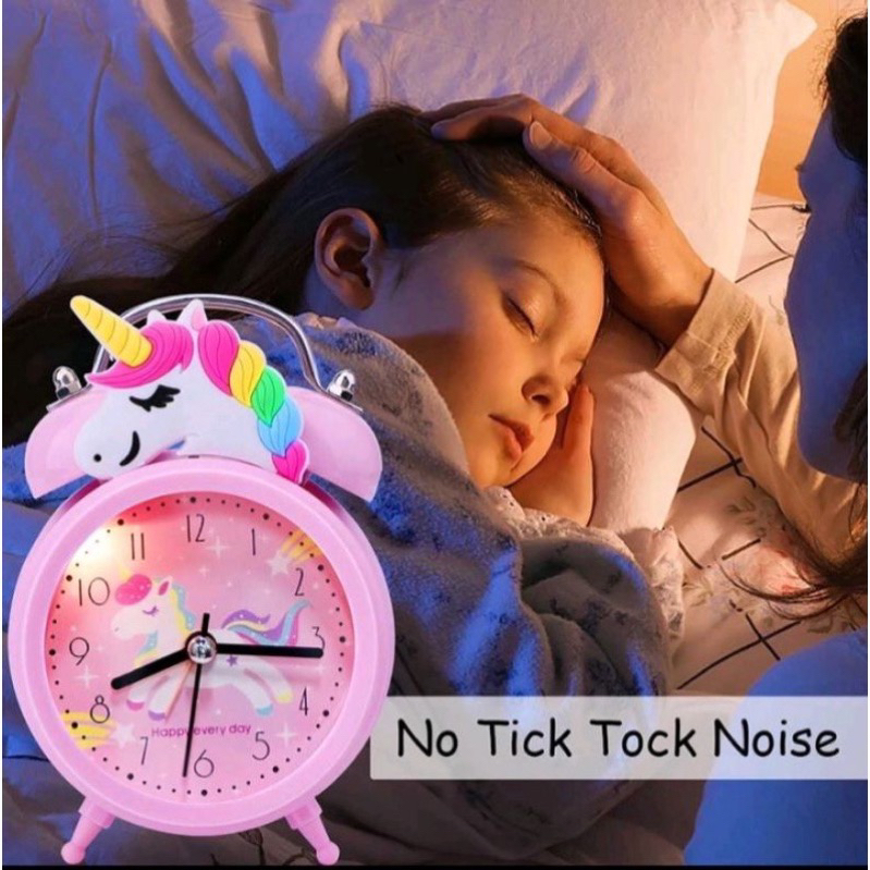 Jam Weker Jam Karakter Unicorn  Lucu Alarm clock Kring Nyaring Jam weker Anak