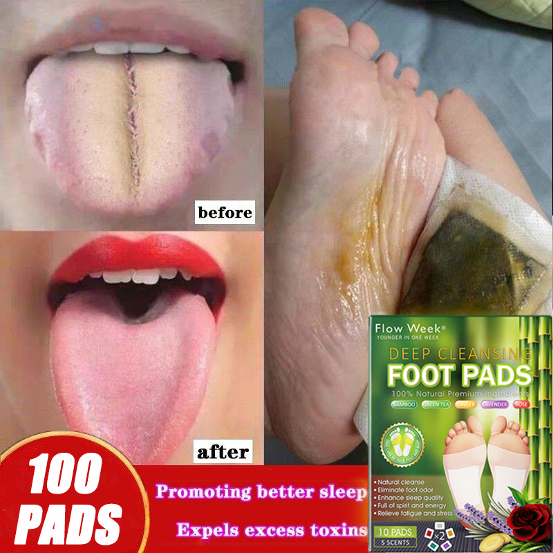 Flowweek Koyo Kaki Detox Foot Pads Herbal Slimming Patch Penyerap Racun menurunkan berat badan Kaki bantalan