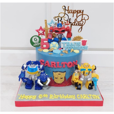 

CAKE TEMA TRANSFORMERS UK 15CM / KUE ULANG TAHUN